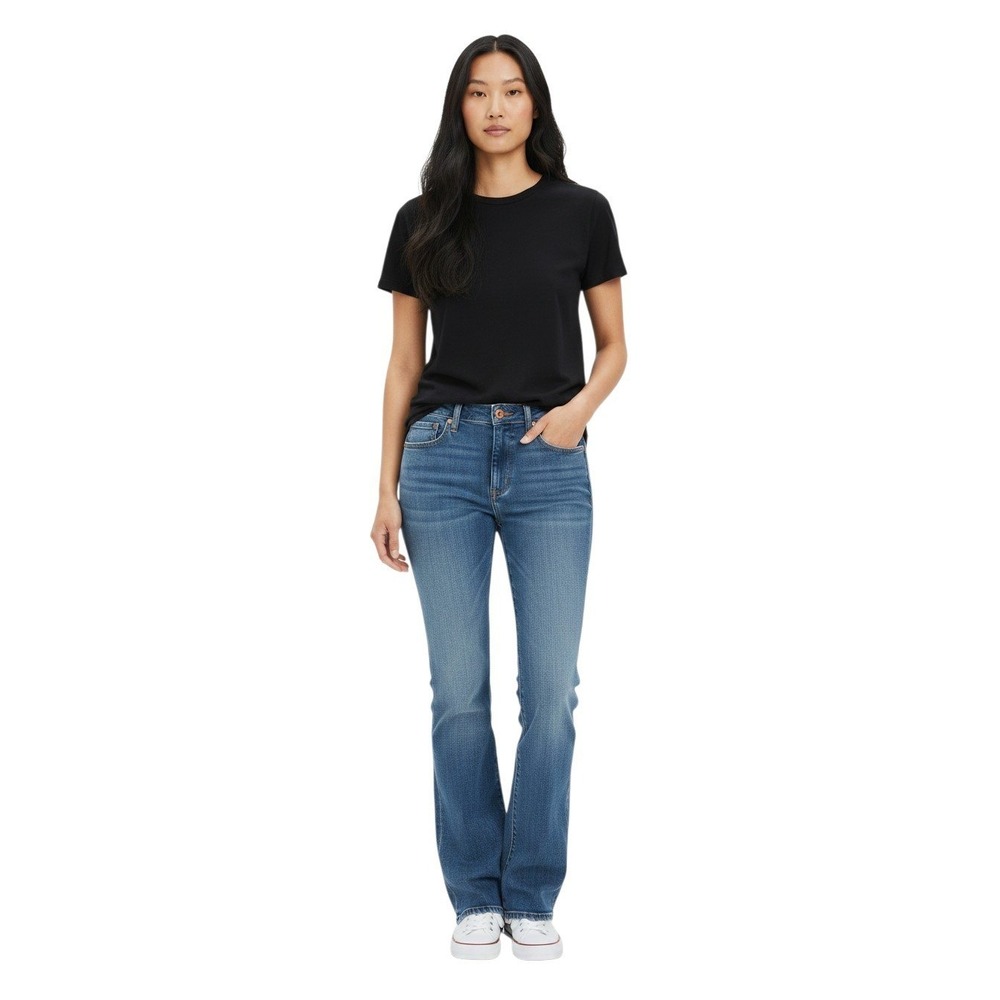 Gap 1969 Perfect Bootcut Jeans Medium Wash Blue Denim Size 26S Mid Rise